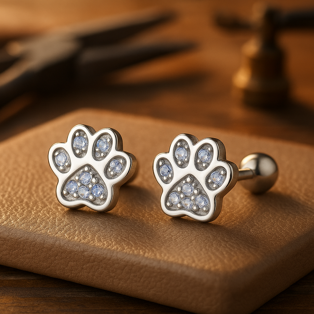 Pendientes Huella Brillante