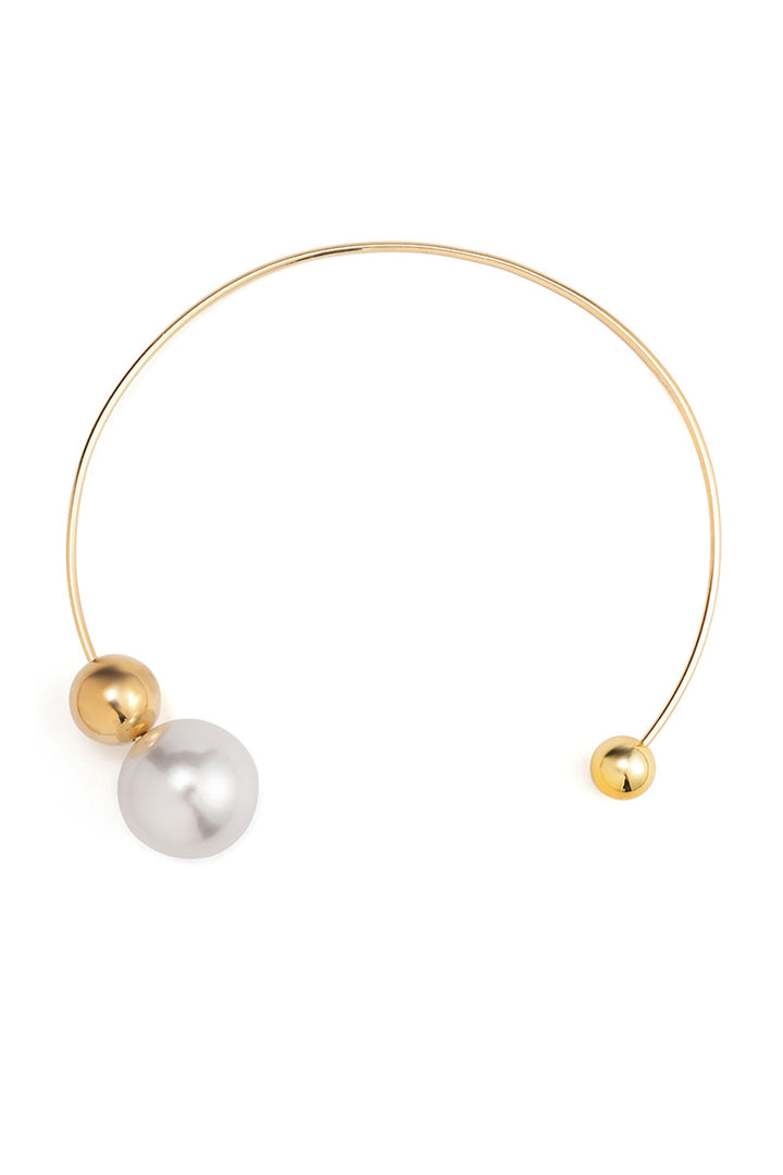 Collar Perlas Metal