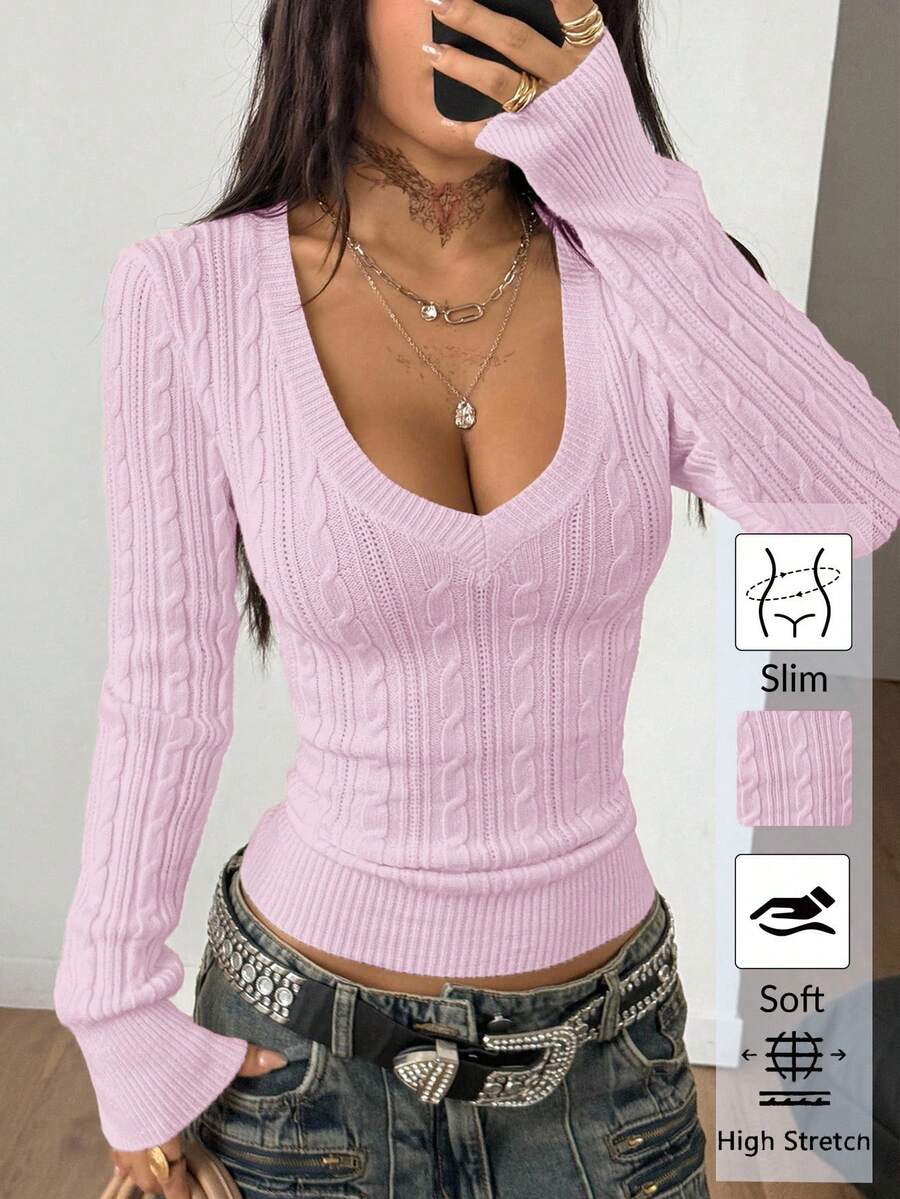 Coolane Women's Autumn Vintage Sexy Preppy Y2K Daily Wear Everyday Going Out Renaissance Fair Club All White Sweater