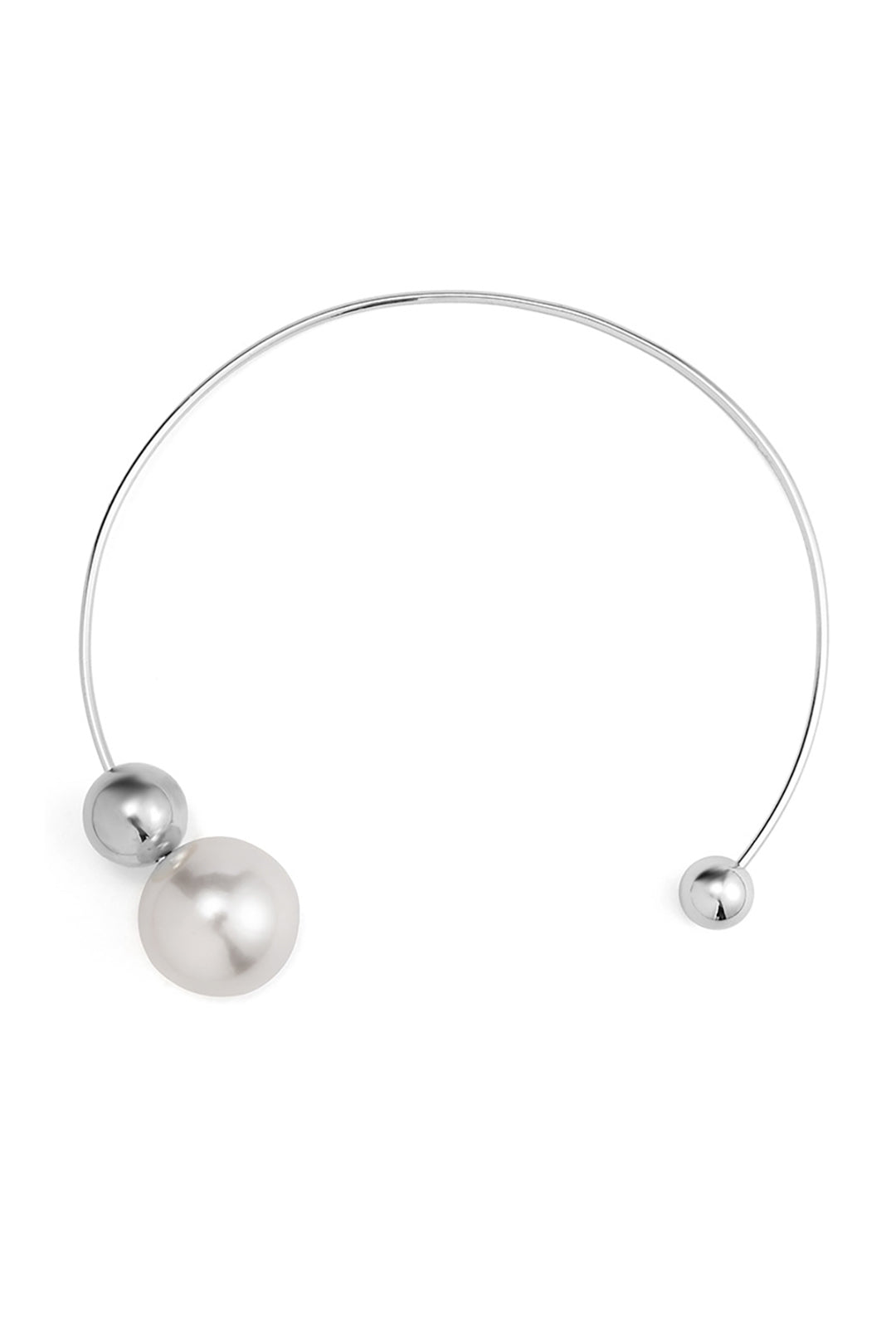 Collar Perlas Metal