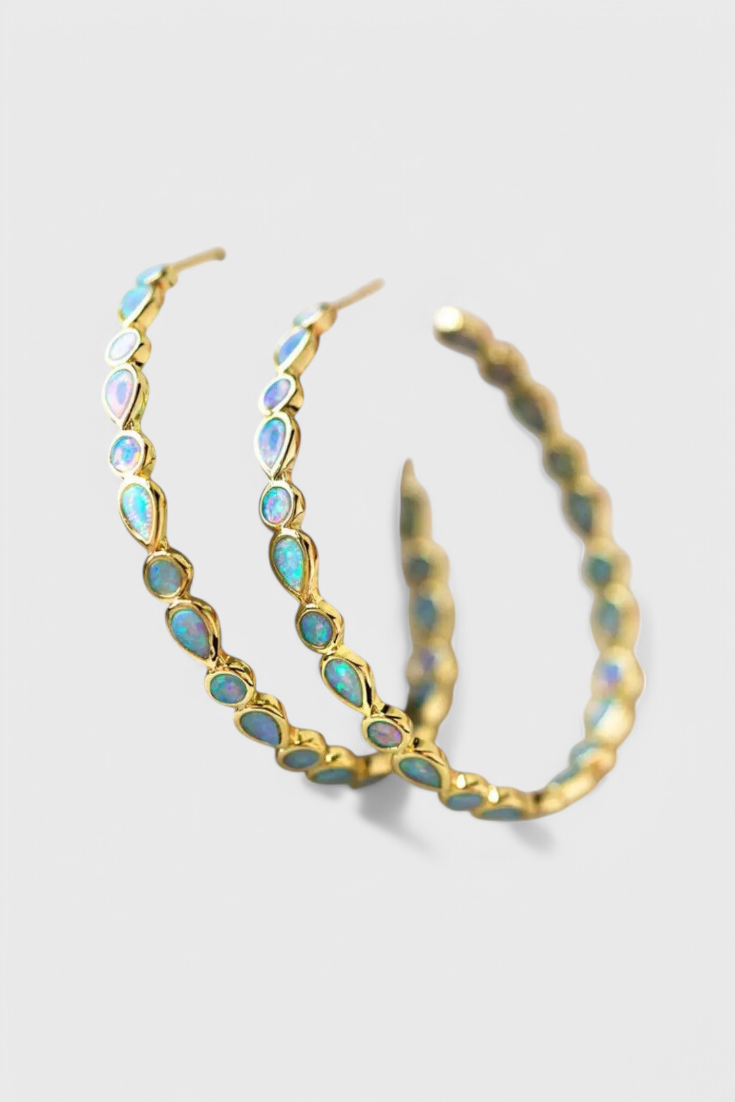 Pendientes Ópalo Azul