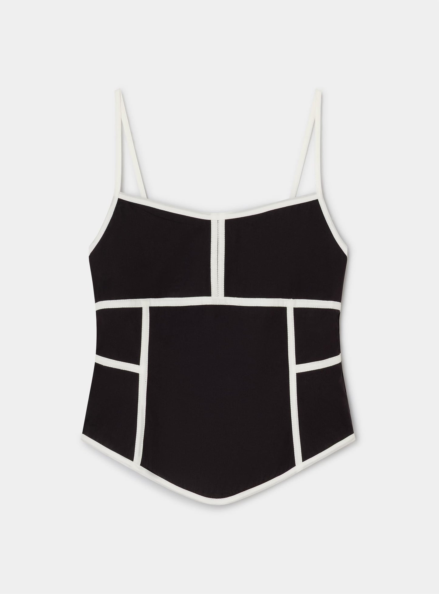 GINGER BLACK PIPING TOP