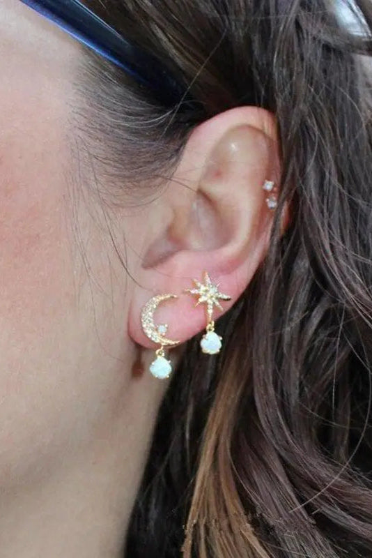 Pendientes Luna y Estrella