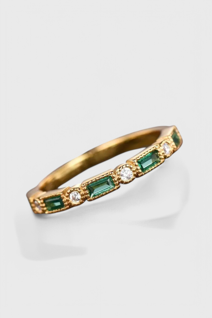 Anillo Zirconia Verde
