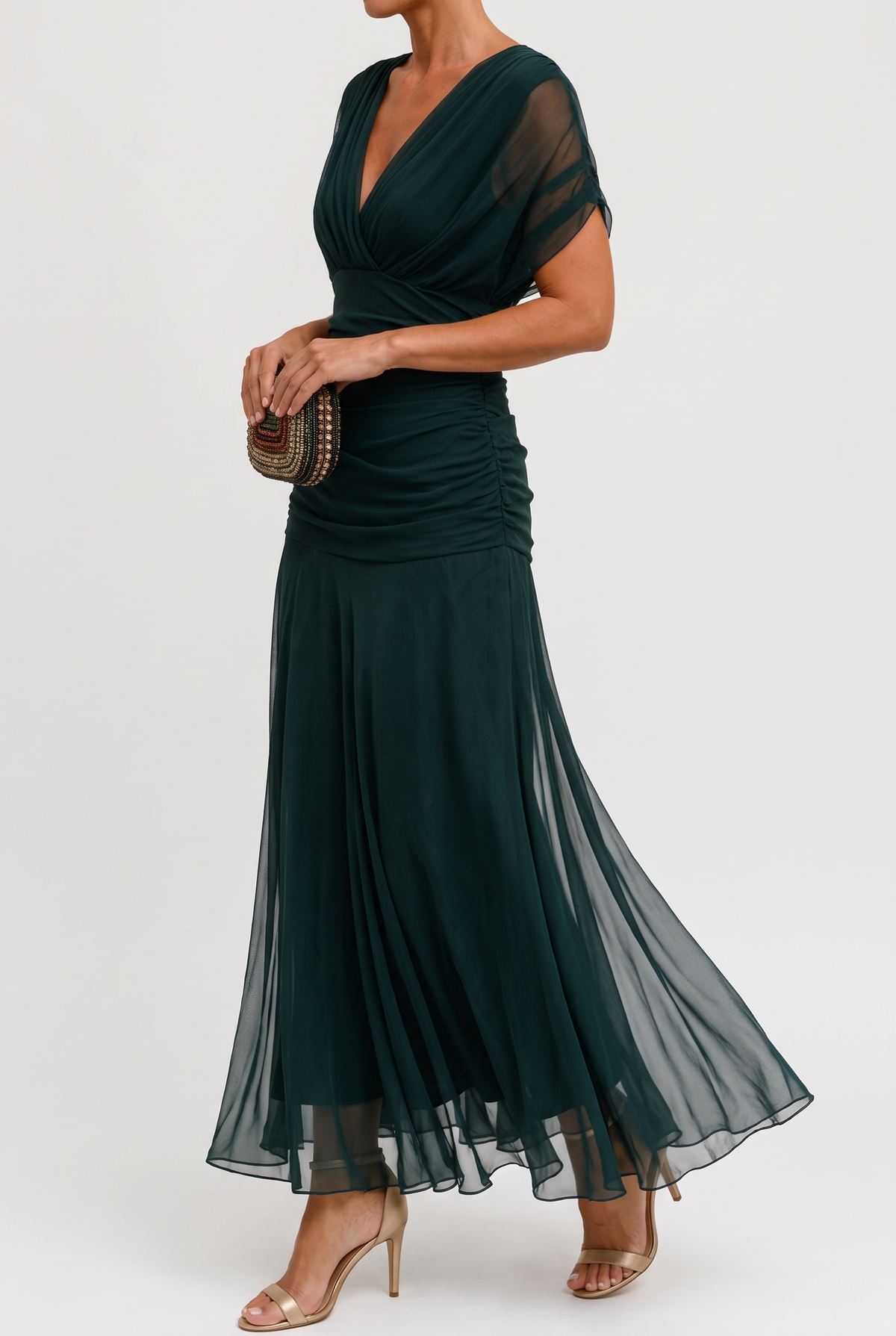 Mikaela Off-Shoulder Gown - Verde oscuro - pose
