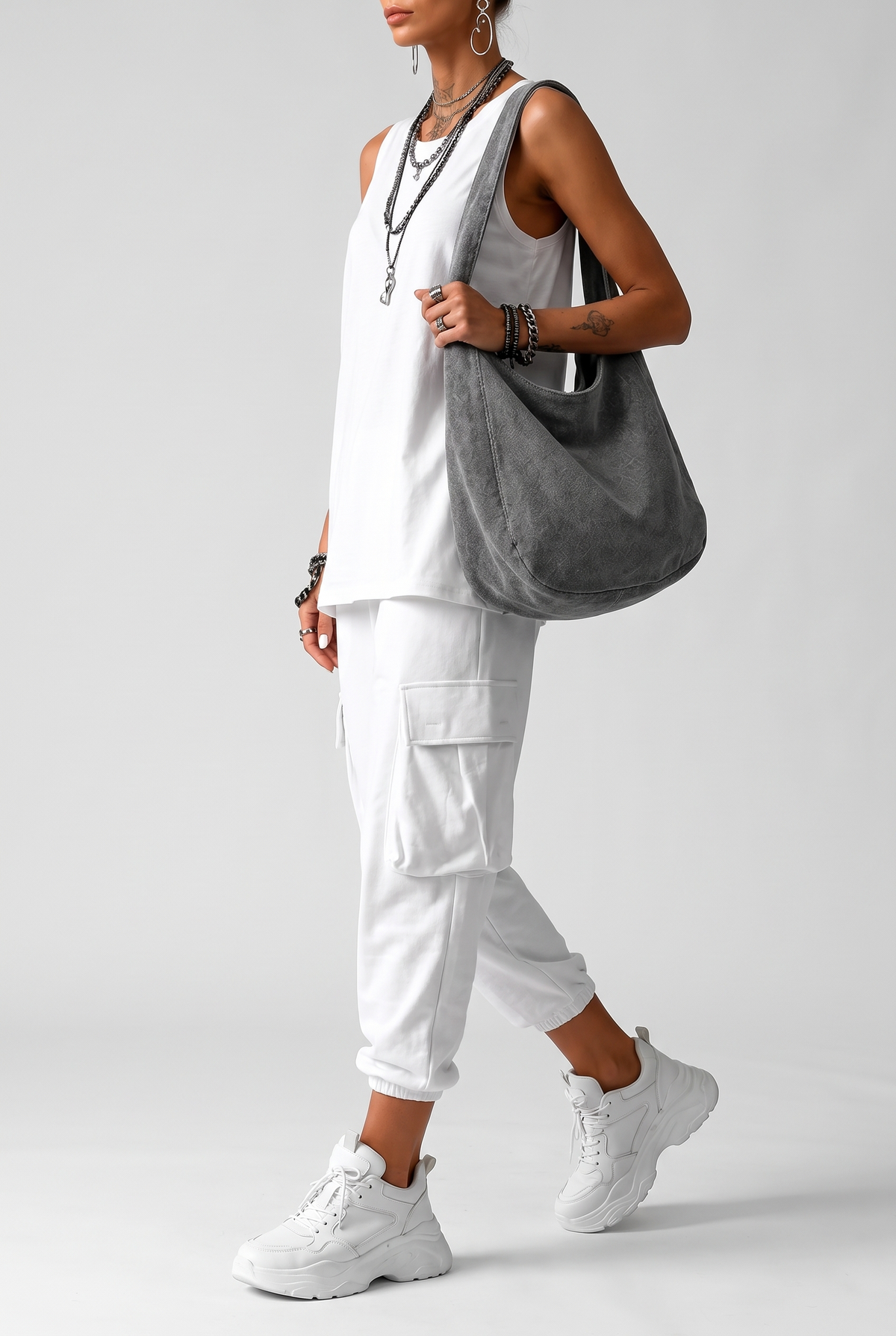 Noelia Cargo Set - Blanco - pose