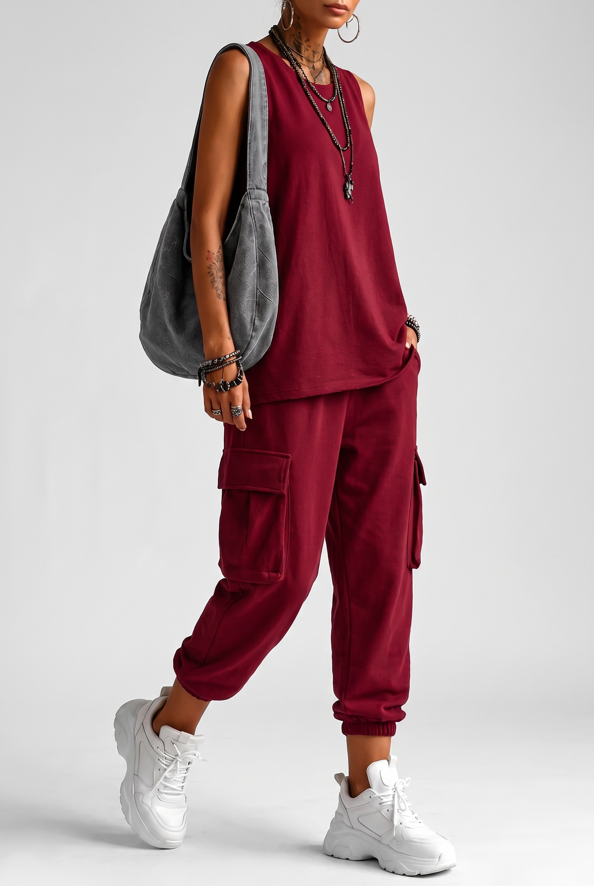 Noelia Cargo Set - Rojo - pose
